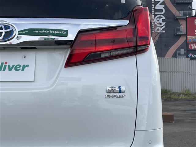 アルファードハイブリッド ＳＲ　衝突軽減ブレーキ・純正ナビ（ＢＴ＆ＵＳＢ＆フルセグＴＶ）・バックカメラ・両側パワースライドドア・パワーバックドア・フリップダウンモニター・エアロパーツ（フロント、サイド、リアアンダー）・レザーシート（40枚目）