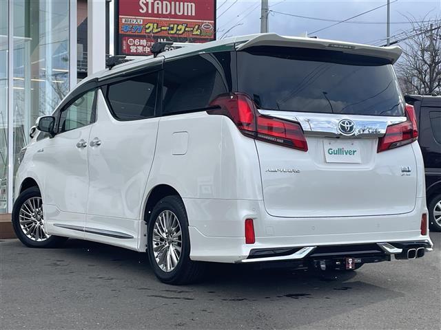 アルファードハイブリッド ＳＲ　衝突軽減ブレーキ・純正ナビ（ＢＴ＆ＵＳＢ＆フルセグＴＶ）・バックカメラ・両側パワースライドドア・パワーバックドア・フリップダウンモニター・エアロパーツ（フロント、サイド、リアアンダー）・レザーシート（43枚目）