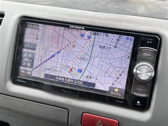 ハイエースバン ＤＸ　社外ナビ（ＣＤ＆ＤＶＤ＆ワンセグＴＶ）・片側イージークローザードア・パワーステアリング・パワーウィンドウ・ＥＴＣ・ＡＢＳ・ドアバイザー・スペアキー２本（鍵のみ）・保証書・取扱説明書（3枚目）