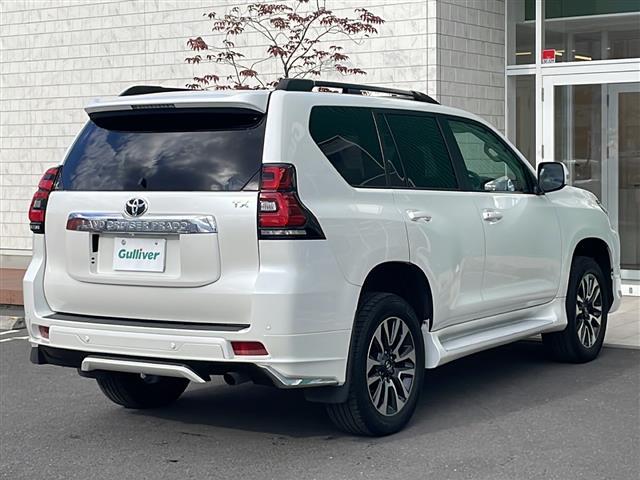 ランドクルーザープラド TX Lパッケージ 4WD アルパイン9型ナビ フルセグ カメラ サンルーフ ベージュレザーシート 前席エアシート・シートヒーター セーフティセンス LEDライト ルーフレール 純正OP19インチAW モデリスタエアロ(35枚目)