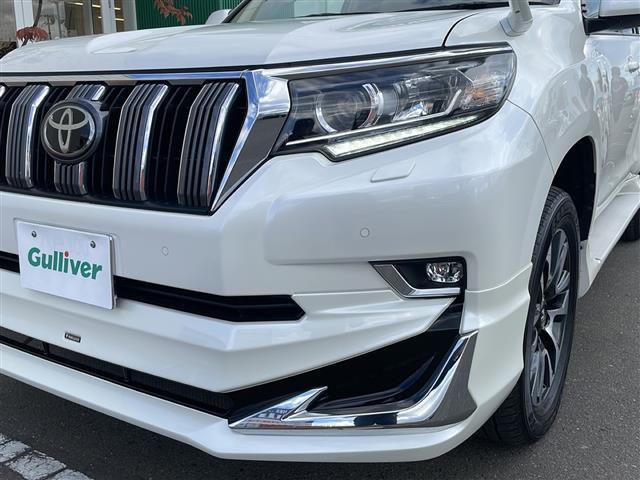 ランドクルーザープラド TX Lパッケージ 4WD アルパイン9型ナビ フルセグ カメラ サンルーフ ベージュレザーシート 前席エアシート・シートヒーター セーフティセンス LEDライト ルーフレール 純正OP19インチAW モデリスタエアロ(40枚目)