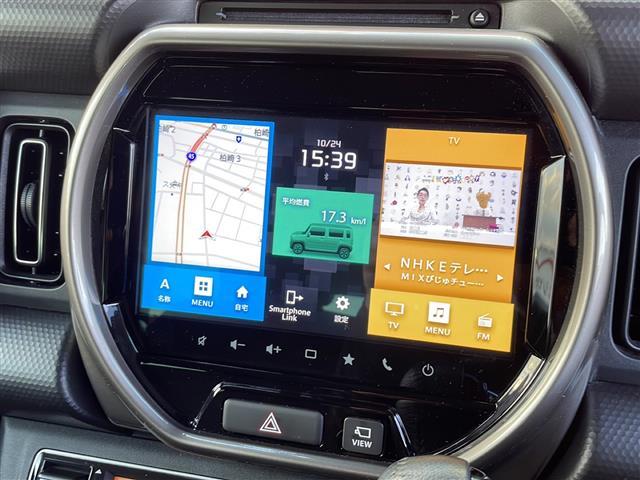 ハスラー ＪスタイルＩＩターボ　４ＷＤ　純正９インチナビ　フルセグ　全方位モニター　セーフティサポート　衝突軽減ブレーキ　追従クルコン　ハイビームアシスト　前席シートヒーター　パドルシフト　ＬＥＤライト　純正１５ＡＷ　ルーフレール（6枚目）