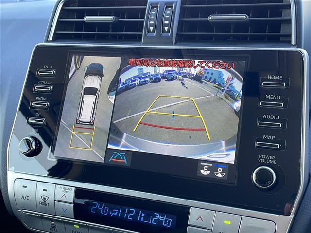 ランドクルーザープラド TX Lパッケージ 4WD 寒冷地仕様 メーカーナビ フルセグ パノラミックビューモニター 黒レザーシート 前席エアシート・ヒーター 3列目電動格納 セーフティセンス クリアランスソナー デアイサー バッテリー2個(5枚目)