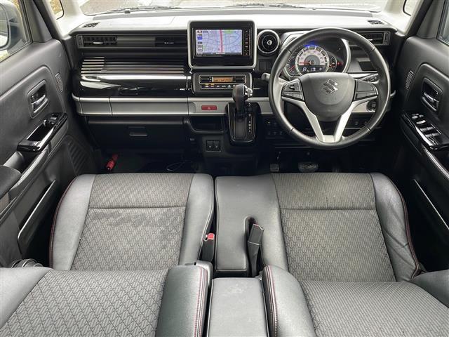 スペーシアカスタム ハイブリッドＸＳ　４ＷＤ　セーフティサポート　純正ナビ　フルセグ　バックカメラ　両側パワースライドドア　合皮コンビシート　前席シートヒーター　衝突軽減ブレーキ　レーンキープ　ハイビームアシスト　リアパーキングセンサー（2枚目）