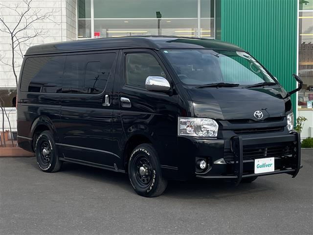 ハイエースバン スーパーGL 4WD 社外HDDナビ フルセグTV バックカメラ 後席モニター 両側スライドドアイージークローザー バンパーガード リアベッドキット LEDヘッドライト フォグランプ 社外ホイール(32枚目)