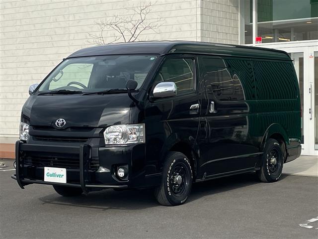 ハイエースバン スーパーGL 4WD 社外HDDナビ フルセグTV バックカメラ 後席モニター 両側スライドドアイージークローザー バンパーガード リアベッドキット LEDヘッドライト フォグランプ 社外ホイール(34枚目)