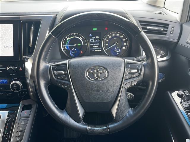 アルファードハイブリッド SR Cパッケージ 4WD 純正9インチDAナビ フルセグ 純正12.1インチフリップダウンモニター 黒革エアシート 両側電動ドア パワーバックドア セーフティセンス 社外車高調 社外20インチアルミ モデリスタエアロ(11枚目)