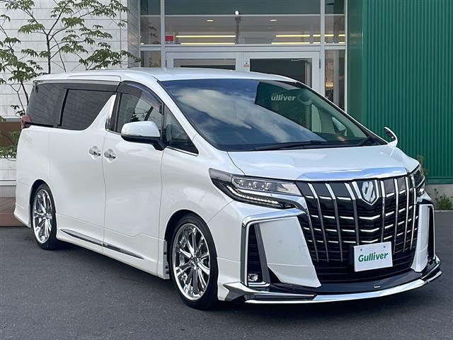アルファードハイブリッド SR Cパッケージ 4WD 純正9インチDAナビ フルセグ 純正12.1インチフリップダウンモニター 黒革エアシート 両側電動ドア パワーバックドア セーフティセンス 社外車高調 社外20インチアルミ モデリスタエアロ(31枚目)