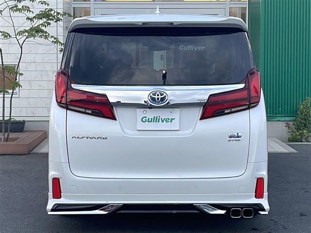 アルファードハイブリッド SR Cパッケージ 4WD 純正9インチDAナビ フルセグ 純正12.1インチフリップダウンモニター 黒革エアシート 両側電動ドア パワーバックドア セーフティセンス 社外車高調 社外20インチアルミ モデリスタエアロ(35枚目)