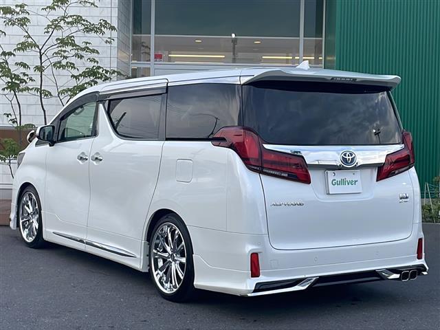 アルファードハイブリッド SR Cパッケージ 4WD 純正9インチDAナビ フルセグ 純正12.1インチフリップダウンモニター 黒革エアシート 両側電動ドア パワーバックドア セーフティセンス 社外車高調 社外20インチアルミ モデリスタエアロ(36枚目)