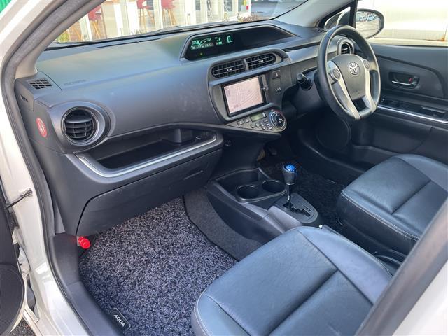 アクア Gブラックソフトレザーセレクション 純正ナビ フルセグ バックカメラ CD・DVD・Bluetooth 合皮シート 前後ドライブレコーダー スマートキー プッシュスタート オートライト ETC 純正アンダーエアロ(22枚目)