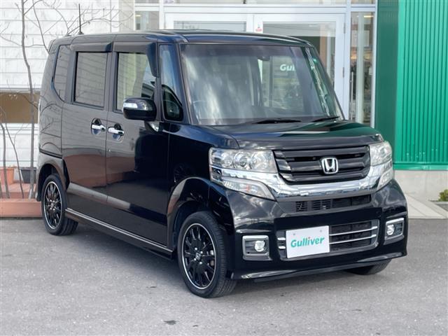 N-BOXカスタム G ターボSSブラックスタイルパッケージ 4WD ターボ 純正メモリナビ フルセグ バックカメラ 両側電動 前席シートヒーター クルコン パドルシフト 衝突軽減ブレーキ シートバックテーブル リアシートスライド HIDライト LEDフォグ(32枚目)