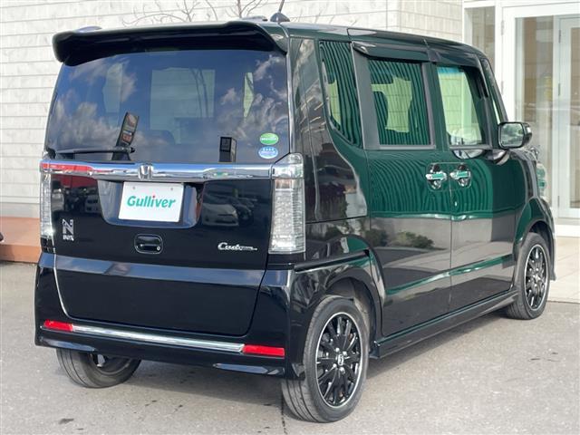N-BOXカスタム G ターボSSブラックスタイルパッケージ 4WD ターボ 純正メモリナビ フルセグ バックカメラ 両側電動 前席シートヒーター クルコン パドルシフト 衝突軽減ブレーキ シートバックテーブル リアシートスライド HIDライト LEDフォグ(35枚目)