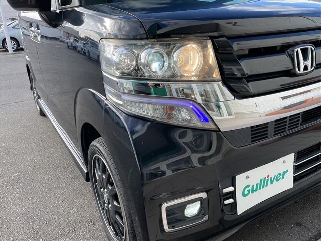 N-BOXカスタム G ターボSSブラックスタイルパッケージ 4WD ターボ 純正メモリナビ フルセグ バックカメラ 両側電動 前席シートヒーター クルコン パドルシフト 衝突軽減ブレーキ シートバックテーブル リアシートスライド HIDライト LEDフォグ(40枚目)