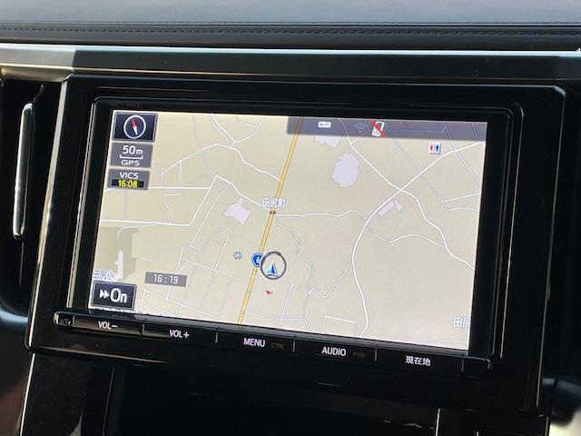 アルファード 2.5S 純正ナビ フリップダウンモニター パワースライドドア バックカメラ コーナーセンサー前後 ETC2.0 クルーズコントロール ドライブレコーダー 電動格納ミラー プッシュスタート ハーフレザーシート(3枚目)
