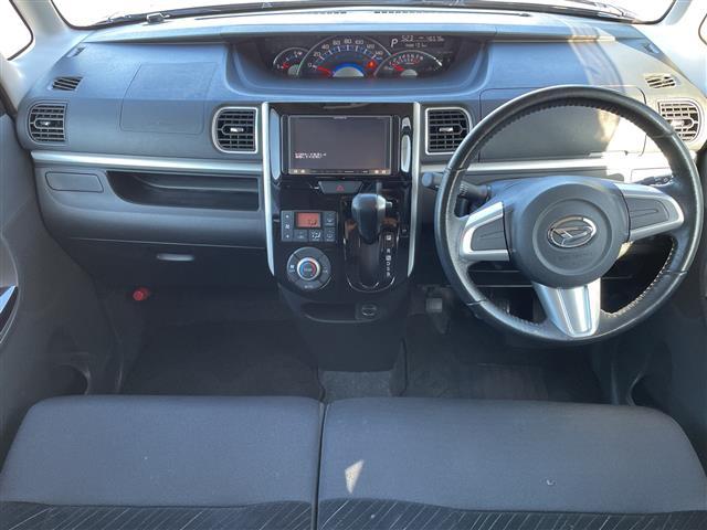 タント カスタムＲＳ　ＳＡ　社外ナビ　両側パワースライドドア　フリップダウンモニター　アイドリングストップ　プッシュスタート　ＬＥＤヘッドライト　オートライト　純正アルミホイール　電動格納ミラー　ＥＴＣ　横滑り防止装置（2枚目）