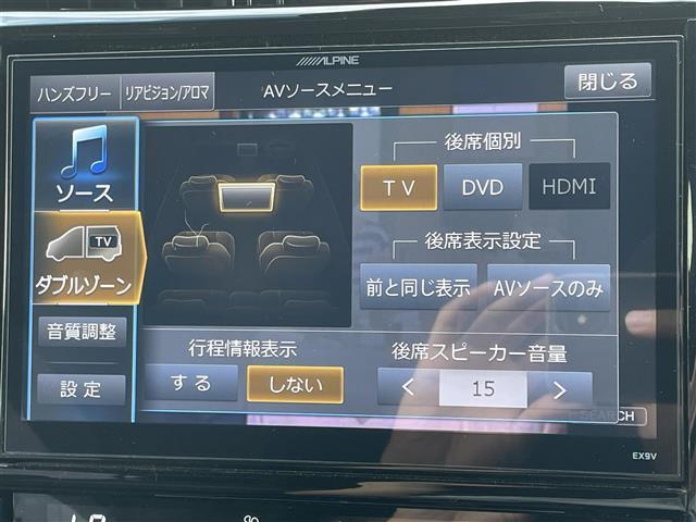 ハリアー プレミアム　９型ＡＬＰＡＮＥナビ　サンルーフ　モデリスタ　バックカメラ　９型プライベートモニター　クルコン　衝突被害軽減システム　レーンキープアシスト　横滑り防止装置　電動リアゲート　ビルトインＥＴＣ（6枚目）