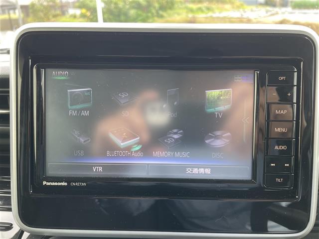 スペーシアカスタム ハイブリッドXS 純正ナビ/フルセグTV/DVD再生/Bluetooth/アラウンドビューモニター/両側パワースライドドア/ハーフレザーシート/運転席助手席シートヒーター/ビルトインETC/コーナーセンサー(4枚目)