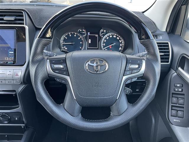 ランドクルーザープラド ＴＸ　４ＷＤ／サンルーフ／ワンオーナー／モデリスタフルエアロ／革調シートカバー／社外８インチナビ／フルセグＴＶ／Ｂｌｕｅｔｏｏｔｈ／ＤＶＤ再生／バックカメラ／追従クルコン／純正ＡＷ４本積込／ルーフレール（15枚目）