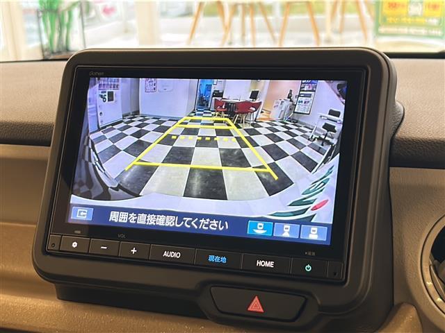 N-BOX ベースグレード 両側パワースライドドア ACC Gathers純正ナビ バックカメラ フルセグテレビ Bluetooth ETC オートエアコン プッシュスタート スマートキー スペアキー 純正マット LEDライト(2枚目)