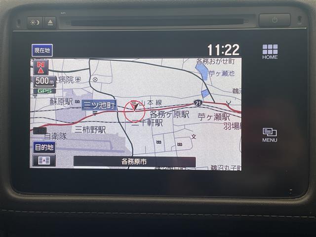 ヴェゼル ハイブリッドX 純正メモリナビ プッシュスタート フォグ ウィンカーミラー 社外アルミホイール USB入力端子 クルーズコントロール LEDヘッドライト スタッドレスタイヤ積み込みあり 純正フロアマット(2枚目)