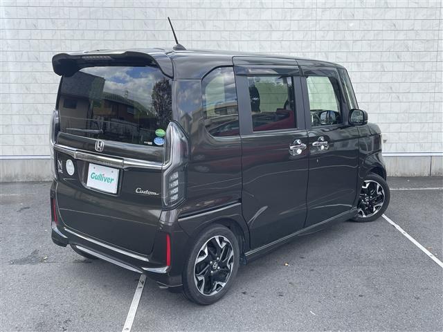 Ｎ－ＢＯＸカスタム Ｇ・Ｌターボホンダセンシング　Ｂｌｕｅｔｏｏｔｈ接続　ＤＶＤ再生　両側パワスラ　ホンダセンシング　衝突軽減システム　追従クルコン　プッシュスタート　スマートキー　スペアキー　Ｂカメラ　ハーフレザー　ベンチシート　ＬＥＤオートライト（37枚目）