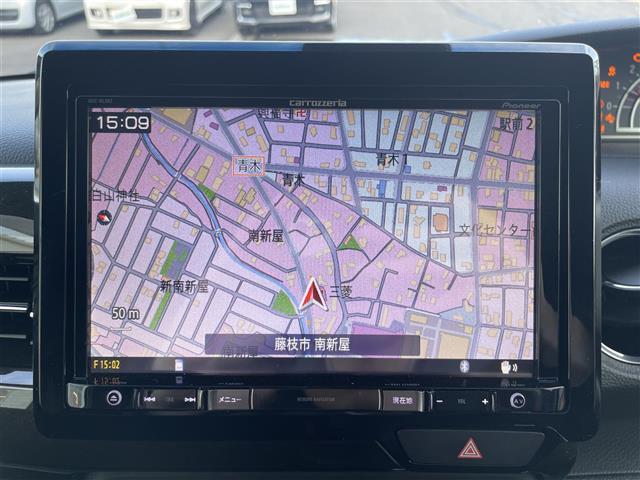 Ｎ－ＢＯＸカスタム Ｇ・Ｌターボホンダセンシング　社外８型ナビＴＶ　Ｂカメラ　両側パワスラ　レーダークルーズコントロール　ハーフレザーシート　純正１５インチＡＷ　スマートキー　プッシュスタート　スペアキー×１　純正フロアマット　衝突被害軽減ブレーキ（15枚目）