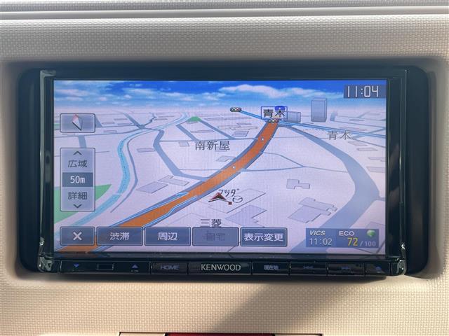 ミラココア ココアプラスX 社外ナビ TV DVD再生 USB入力端子 スマートキー 前後ドラレコ ETC ベンチシート 社外フロアマット LEDライト ルーフレール(9枚目)