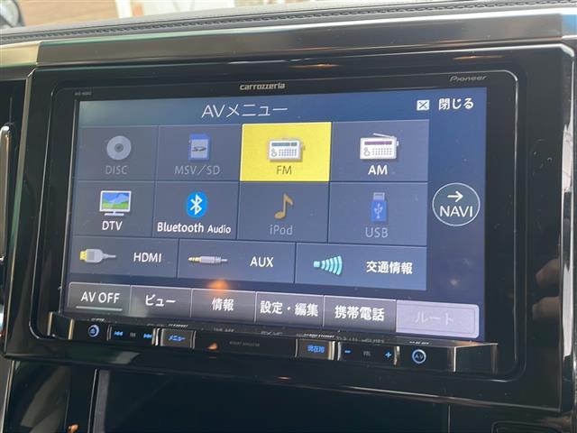 ヴェルファイア ２．５Ｘ　禁煙車社外９型ナビ　両側パワースライドドア　衝突軽減ブレーキ　ＬＫＡ　クリアランスソナー　　バックカメラ　オートライト　オートハイビーム　レザ調シートカバー　純正アルミホイール　ビルトインＥＴＣ　ＢＴ（5枚目）