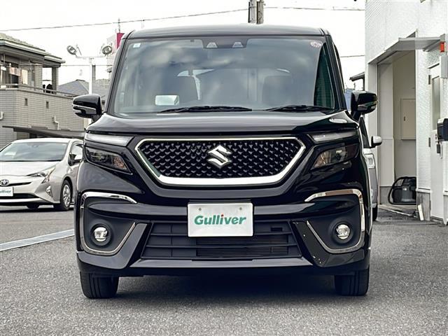 ソリオバンディット ハイブリッドＭＶ　禁煙車　社外フルセグナビ　クルーズコントロール　衝突軽減ブレーキ　レーンキープアシスト　片側パワースライドドア　ヘッドアップディスプレイ　クリアランスソナー　純正アルミホイール　純正マット　盗難防止（17枚目）