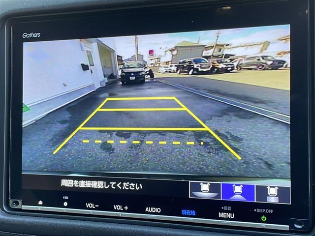 ヴェゼル ハイブリッド　禁煙車　ホンダセンシング　純正ナビ　ＨＤＭＩ　衝突軽減ブレーキ　レーンキープアシスト　カーテンエアバッグ　バックカメラ　ビルトインＥＴＣ　前後ドライブレコーダー　純正アルミホイール　純正フロアマット（4枚目）