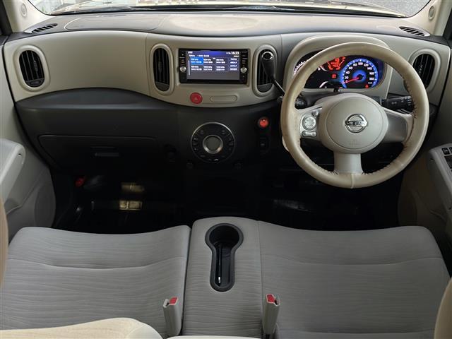 キューブ 15X Vセレクション 禁煙車 純正ナビ フルセグTV バックカメラ ビルトインETC ドライブレコーダー 社外アルミホイール 純正マット アイドリングストップ プッシュスタート フォグライト オートエアコン スマートキー(2枚目)