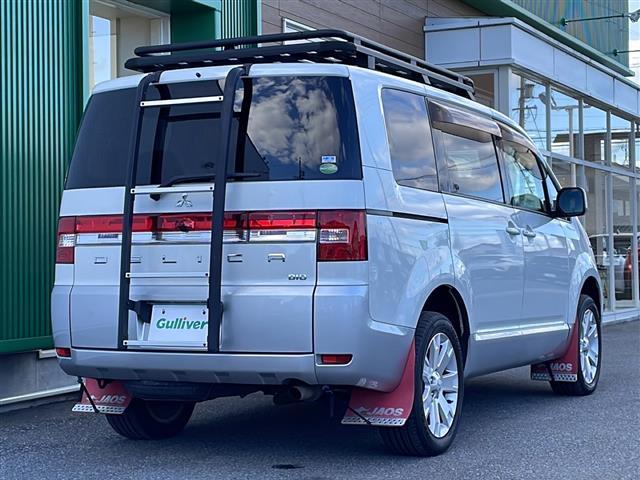 デリカＤ：５ Ｄ　パワーパッケージ　禁煙車　社外８型ナビ　フリップダウンモニター　両側パワースライドドア　バックカメラ　ドライブレコーダー　シートヒーター　パドルシフト　スマートキー　ルーフキャリア　リアラダー　マッドガード　フォグ（19枚目）