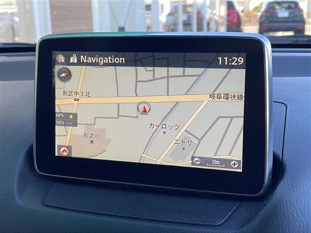 デミオ ＸＤツーリング　禁煙車　純正コネクトナビ　衝突軽減ブレーキ　バックカメラ　クルーズコントロール　ＥＴＣ　スマートキー　プッシュスタート　アイドリングストップ　フルセグＴＶ　純正アルミホイール　オートライト　ＨＩＤ（3枚目）