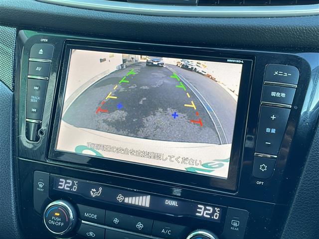 エクストレイル ２０Ｘ　純正ナビ　４ＷＤ　ルーフレール　バックカメラ　ステアリングスイッチ　純正アルミホイール　オートライト　ダウンヒルアシスト　シートヒーター　インテリジェントキー　プッシュスタート　ＨＩＤヘッドライト（6枚目）