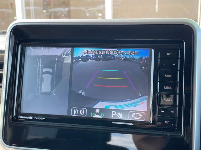 スペーシア ハイブリッドX パナソニックナビ フルセグTV 両側パワースライドドア バックカメラ 全方位モニター用カメラパッケージ ビルトインETC ドラレコ セーフティサポート チルトステアリング ロールサンシェード 禁煙車(4枚目)