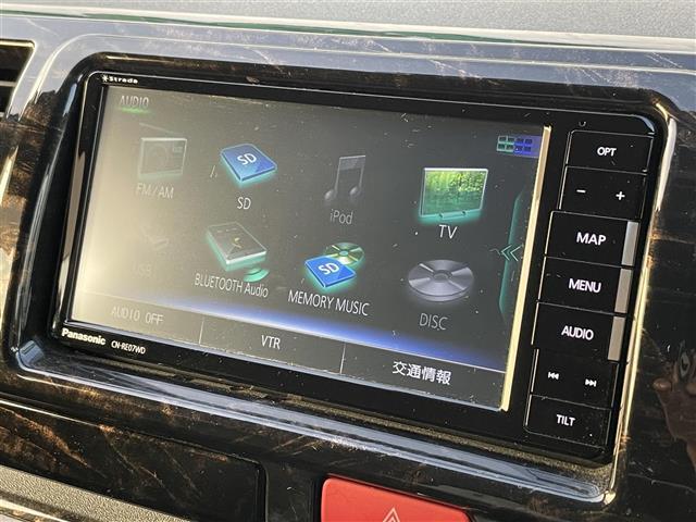 ハイエースバン スーパーGL ダーク プライムII 純正ナビ Bluetooth DVD CD フルセグTV パノラミックビューモニター 前後ドライブレコーダー デジタルインナーミラー 衝突軽減ブレーキ オートハイビーム プッシュスタート スマートキー(13枚目)