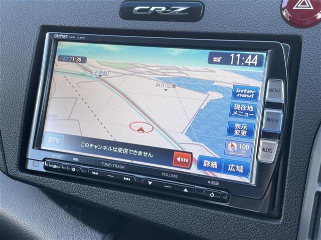 CR-Z αマスターレーベル 純正ナビ Bluetooth フルセグTV CD DVD AM FM クルーズコントロール パドルシフト ハーフレザー スマートキー ETC ステアリングリモコン 純正フロアマット ドアバイザー(2枚目)