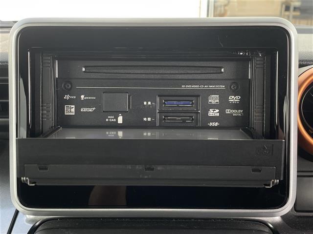 スペーシアギア ハイブリッドＸＺ　ターボ　社外ＳＤナビゲーションＡＶＮ－Ｖ０１　ＡＭ　ＦＭ　ＣＤ　ＤＶＤ　ＴＶ　衝突軽減ブレーキ　両側パワーバックドア　クルーズコントロール　パドルシフト　スマートキー　プッシュスタート　シートヒーター（6枚目）