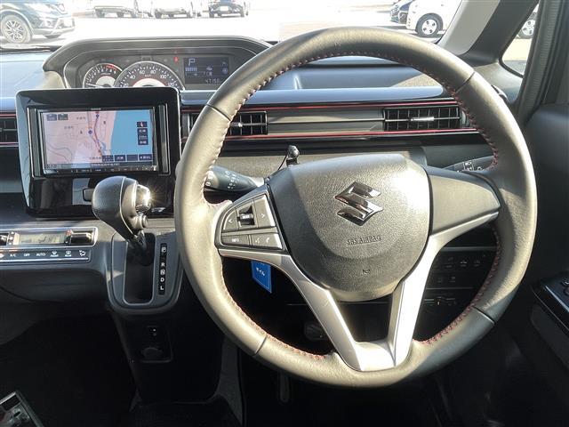 ワゴンRスティングレー ハイブリッドX 社外KENWOODナビ ヘッドアップディスプレイ ETC 衝突軽減ブレーキ シAM FM CD DVD BT シートヒーター TV ステアリングスイッチ 純正アルミホイール オートエアコン プッシュ(3枚目)