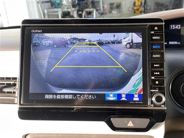 N-BOX G・EXターボホンダセンシング 純正8型ナビVXU-185NBi AM FM CD DVD TV バックカメラ ホンダセンシング バックカメラ 両側パワースライドドア ウィンカーミラー 純正アルミホイール ETC車載器(4枚目)