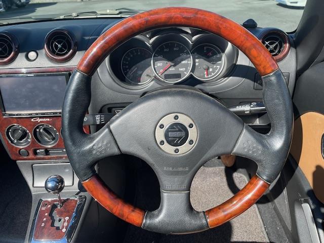 コペン タンレザーエディション 社外ナビ/アクティブトップ/ETC/フォグランプ/ウッドコンボステアリング/運転席&助手席シートヒーター/純正フロアマット/シガーライター/純正18インチアルミホイール/ダブルSRS+ABS(4枚目)