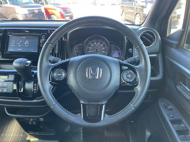 Ｎ－ＷＧＮカスタム Ｇ　ＳＳパッケージ　社外ディスプレイオーディオ／Ｂカメ／前後ドラレコ／ビルトインＥＴＣ／クルコン／電動格納ウィンカーミラー／革ステ／ステスイ／ドアバイザー／シティブレーキアクティブシステム／フォグランプ（4枚目）