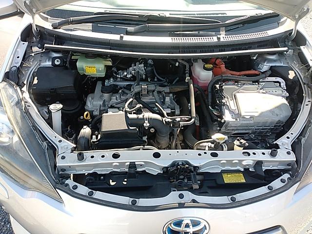 アクア S 純正ナビ TV バックカメラ LEDヘッドライト フォグランプ ヘッドライトウォッシャー ETC スマートキー プッシュスタート(23枚目)