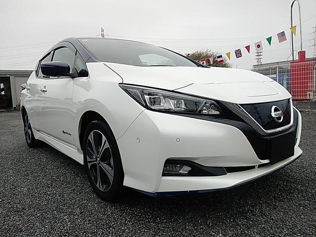 リーフ e+ G 9インチナビ フルセグTV プロパイロット プロパイロットパーキング 黒革シート シートヒーター ステアリングヒータ- 全方向モニター 前後ドラレコ デジタルインナーミラー ETC2.0 BOSE(3枚目)