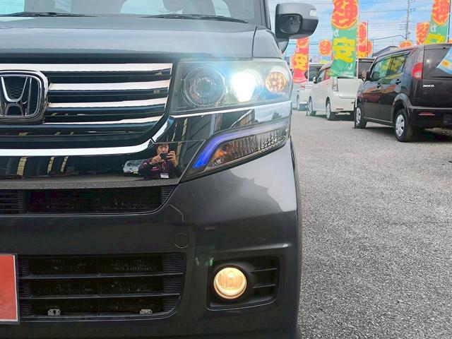 N-BOXカスタム G・Lパッケージ 修復歴なし 純正ナビ フルセグ Bluetooth 両側スライド片側パワースライドドア スマートキー プッシュスタート ETC HIDヘッドライト オートエアコン スペアキー 整備保証付(39枚目)