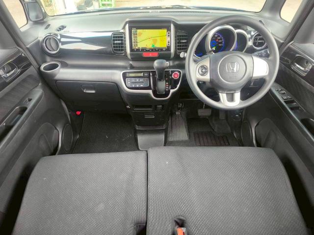 N-BOXカスタム G・Lパッケージ 修復歴なし 純正ナビ バックカメラ 両側スライド片側パワースライドドア スマートキー プッシュスタート ETC HIDヘッドライト オートエアコン ドアバイザー スペアキー 整備保証付(5枚目)