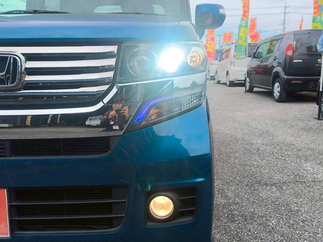 N-BOXカスタム G・Lパッケージ 修復歴なし 純正ナビ バックカメラ 両側スライド片側パワースライドドア スマートキー プッシュスタート ETC HIDヘッドライト オートエアコン ドアバイザー スペアキー 整備保証付(41枚目)