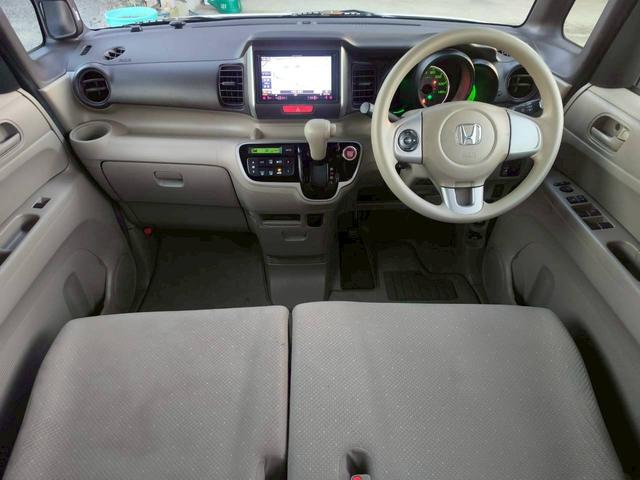 Ｎ－ＢＯＸ Ｇ・Ｌパッケージ　修復歴なし　ナビ　フルセグ　Ｂｌｕｅｔｏｏｔｈ　バックカメラ　両側スライド片側パワースライドドア　アイドリングストップ　スマートキー　プッシュスタート　ＥＴＣ　ベンチシート　ドアバイザー　整備保証付（5枚目）