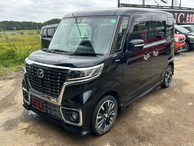 フレアワゴンカスタムスタイル ハイブリッドＸＴ　ターボ　衝突軽減ブレーキ　両側パワースライドドア　社外ナビ　シートヒーター　Ｂｌｕｅｔｏｏｔｈ　ＬＥＤヘッドライト　クルーズコントロール　コーナーセンサー　レーンアシスト　オートライト（17枚目）
